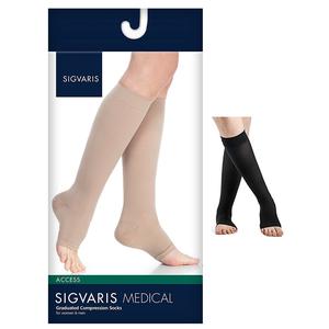 972C Dynaven Calf, 20-30mmHg, Open Toe, Large, Long, Black