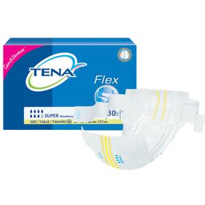TENA ProSkin Flex Super Belted Incontinence Briefs, Size 16, 33" - 50" Waist