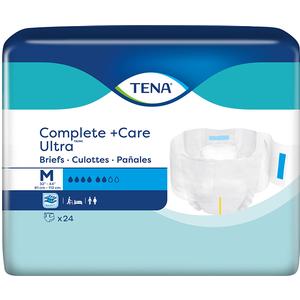 TENA Complete +Care Ultra Brief, Medium 32" - 44", 24 Count