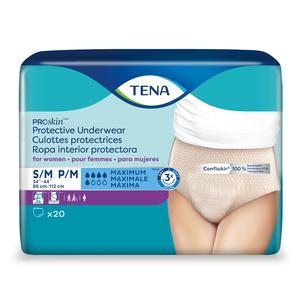 TENA ProSkin Protective Underwear for Women S/M, 34" - 44".