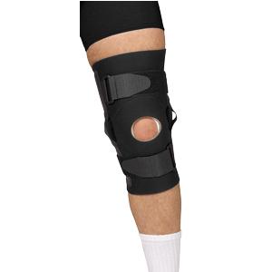Leader Neoprene Hinged Knee Support, Black, Large