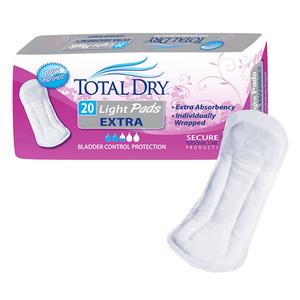 TotalDry Light Pads Regular, 10.75" Long