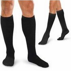 Core-Spun by Therafirm Moderate Support Socks, 20-30 mmHg Compression, Unisex, Black, Small