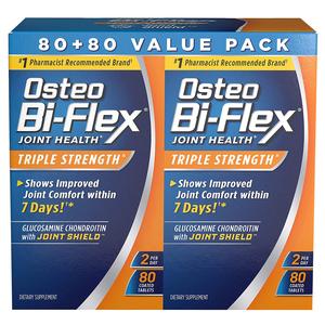 Osteo Bi-Flex Triple Strength Coated Tablets, Twinpack (2 x 80 Ct), 160 Ct