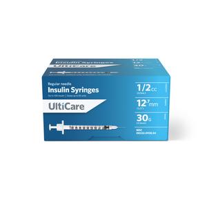 UltiCare Insulin Syringe 30G x 1/2", 1/2 mL (100 count)