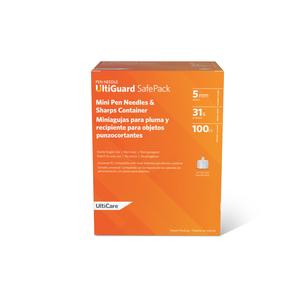 UltiGuard Safe Pack Mail-Back Pen Needles, 5mm - 31G x 3/16" (100 count)