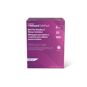UltiGuard Safe Pack Mail-Back Pen Needles, 6mm - 32G x 1/4" (100 count)