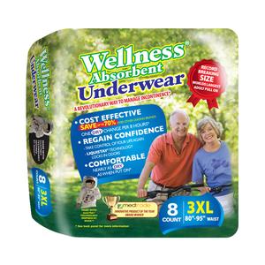 Wellness Absorbent Underwear 3X-Large 80" - 95"