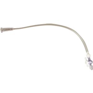 Standard Connecting Tube with Male Luer Lock and Drainage Bag Connector Stopcock Attached 14 Fr 30 cm