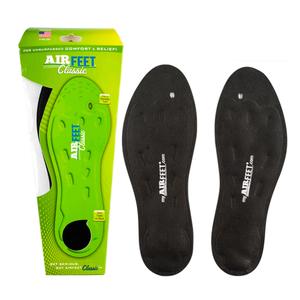 AirFeet CLASSIC Black Insoles, Size 1X, Pair