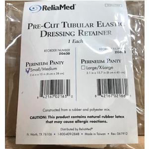 ReliaMed Tubular Elastic Dressing Retainer, Perineum Panty, Small/Medium 2.4" x 15"