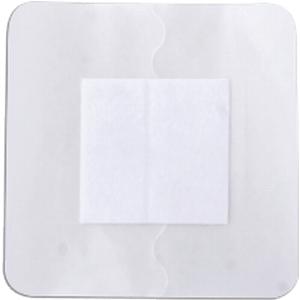 ReliaMed Sterile Composite Barrier Transparent Thin Film Dressing with a Non-Adherent Island Pad  4" x 4" with a 2" x 2" Pad