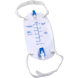 Cardinal Health Premium Flocked Back Leg Bag with Flip Valve, 500 mL